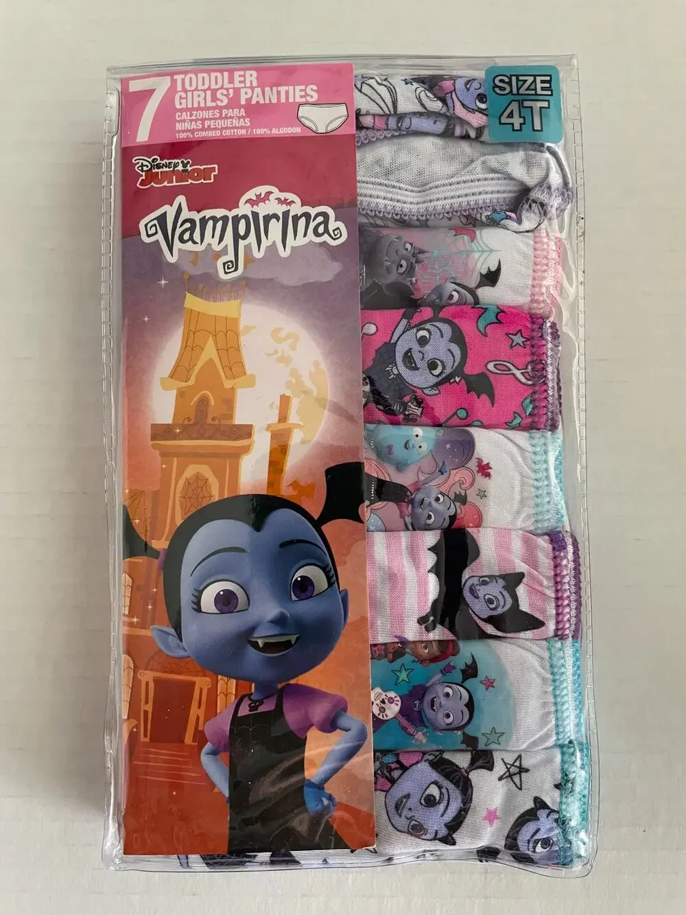 Girls Disney Vampirina 7 Pair Panties Underwear Size 4T NEW